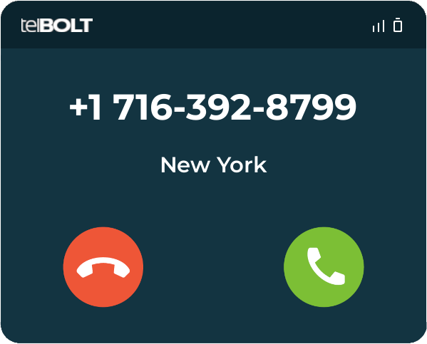 Who is 7163928799 / (716) 392-8799 from New York - telBOLT